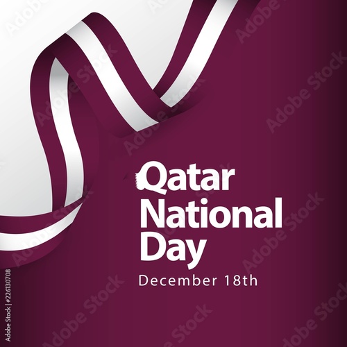 Qatar National Day Vector Template Design Illustration
