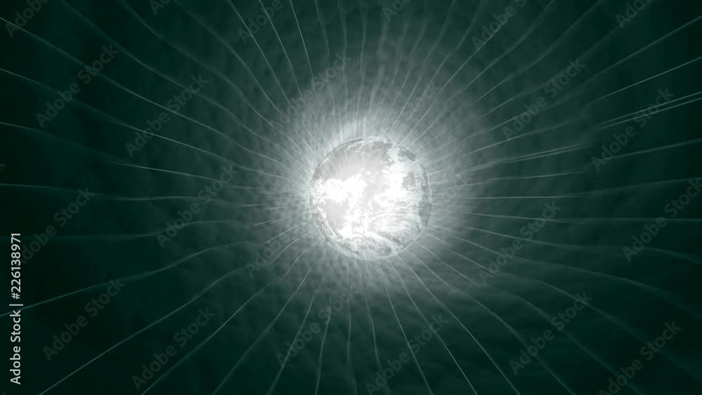 the movement of the planet on the screen