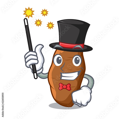 Magician fresh cassava isolated on the mascot