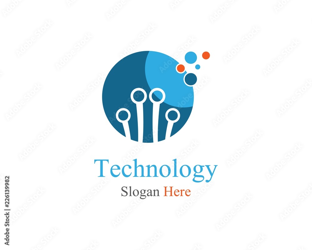 Technology logo illustration Technology logo illustration