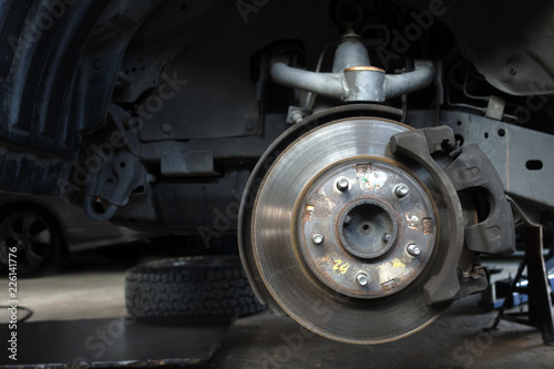 Maintenance front suspension disc brake
