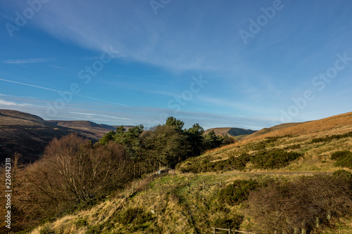 Hill landscape captured with amazing blue sky