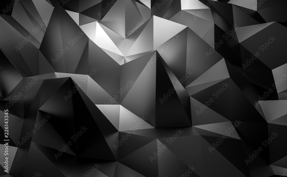 3d black tech geometric Low poly corporate illustration background. 3d black tech geometric Low poly corporate illustration background.