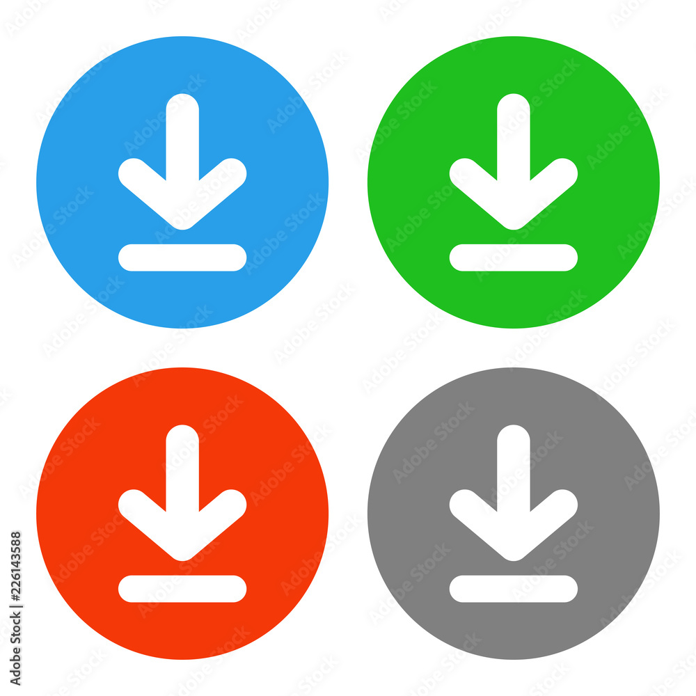 Download button. Save symbol. Vector icon. Download button. Save symbol. Vector icon.
