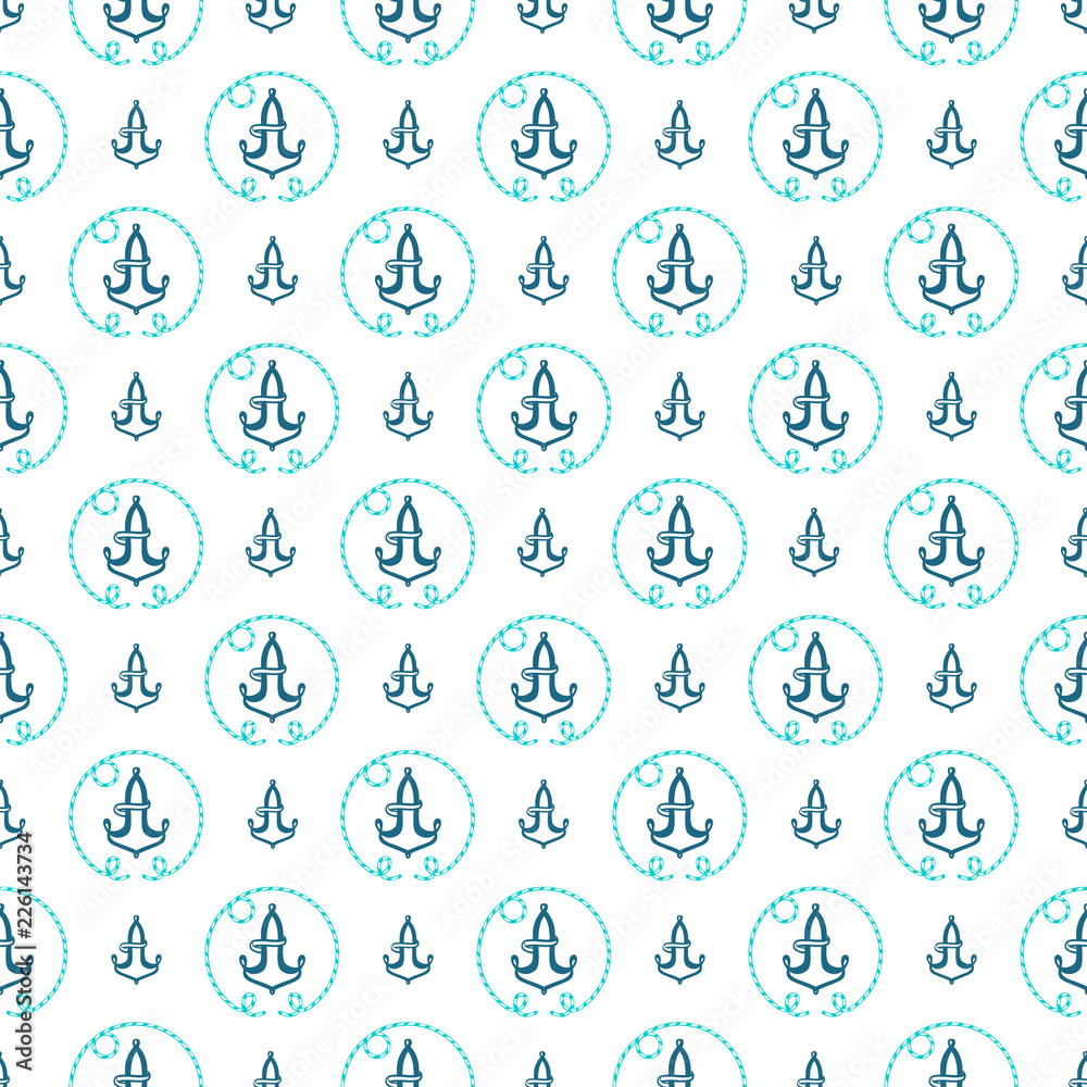 Vector seamless pattern with anchors. Backgrounds of marine theme. Vector seamless pattern with anchors. Backgrounds of marine theme.