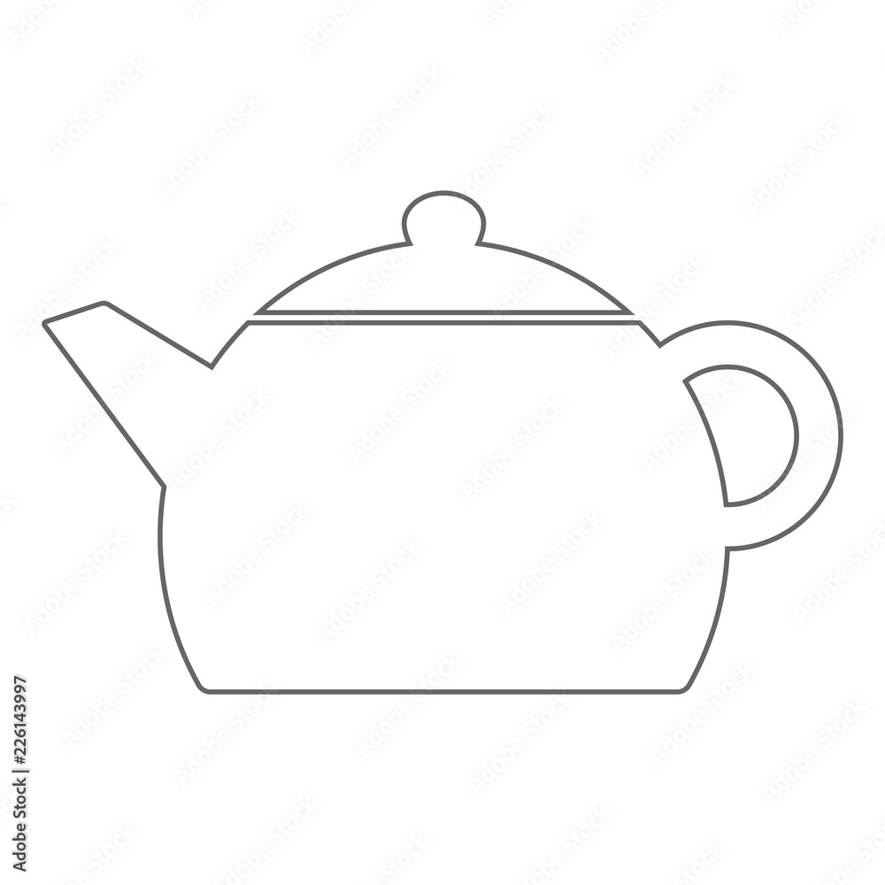 Obraz premium Teapot icon. Outline. Vector.