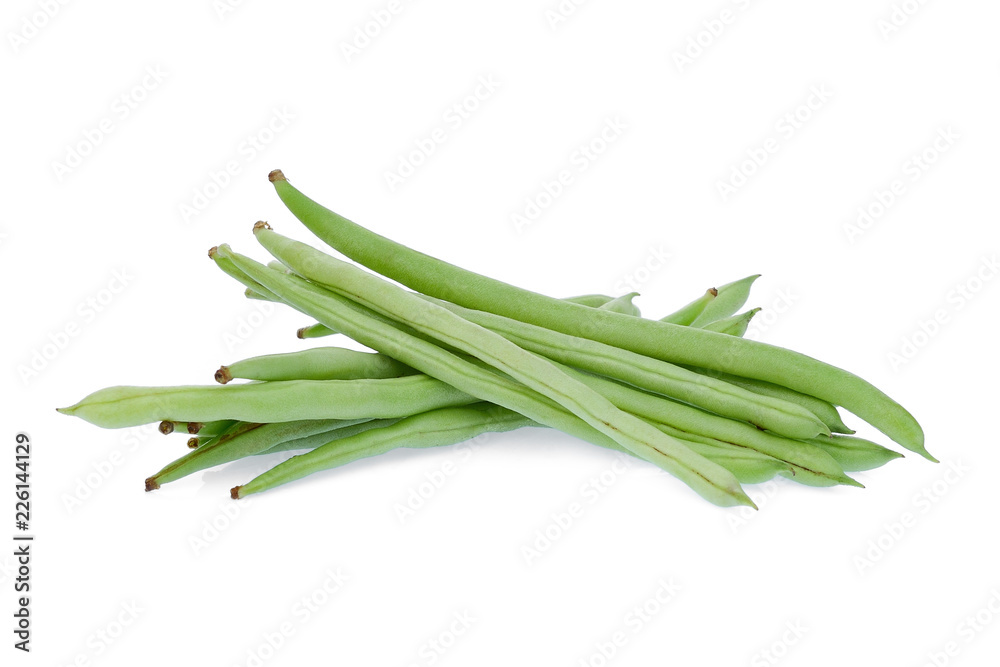 green beans isolated on white background green beans isolated on white background
