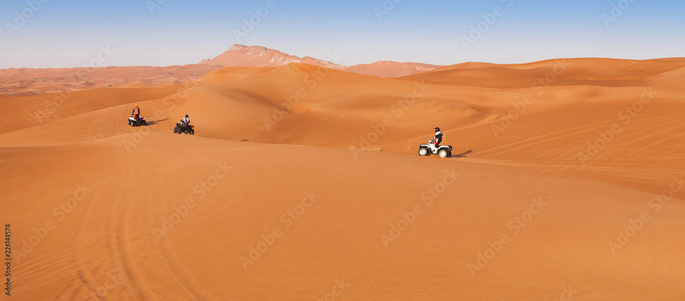 desert safari experience with atv 4x4 vehicles