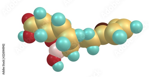 Vaborbactam molecular structure isolated on white © ollaweila