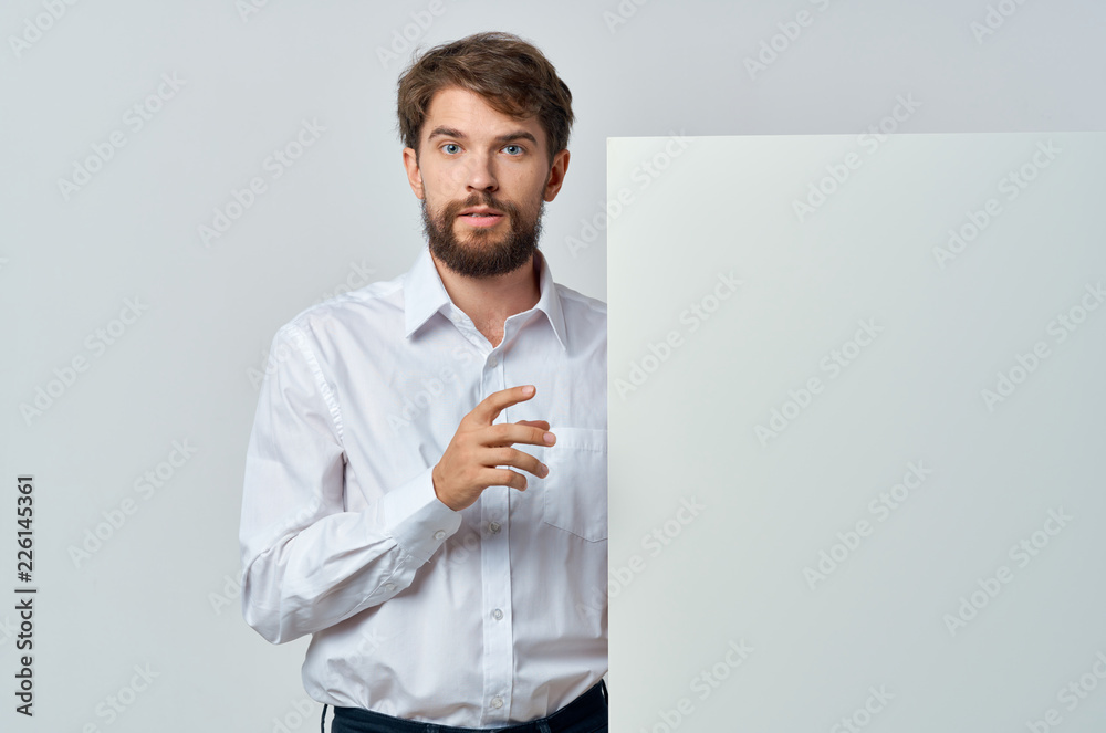 man free place on a light background man free place on a light background