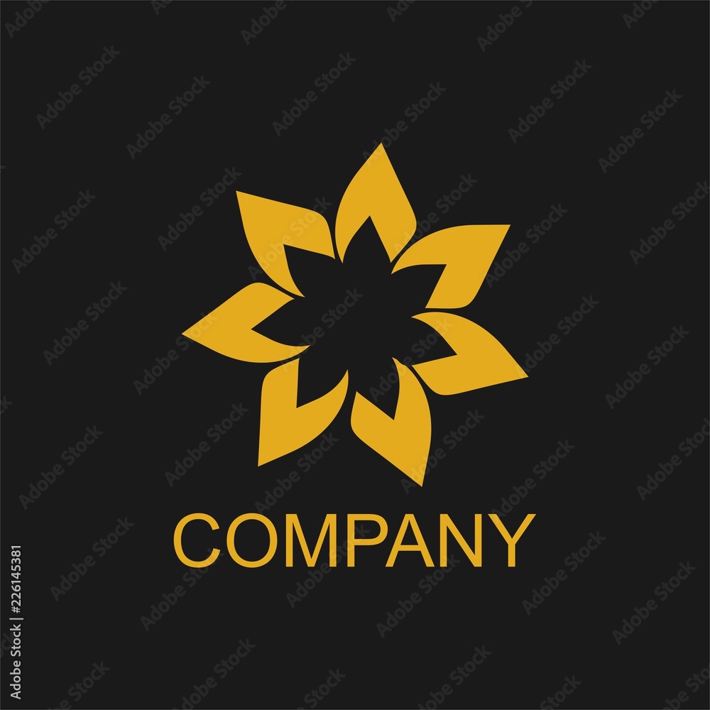 Obraz premium gold flower decoration