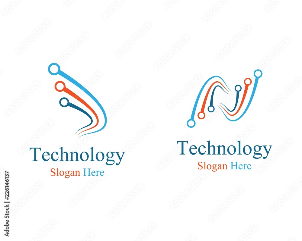 Technology logo illustration