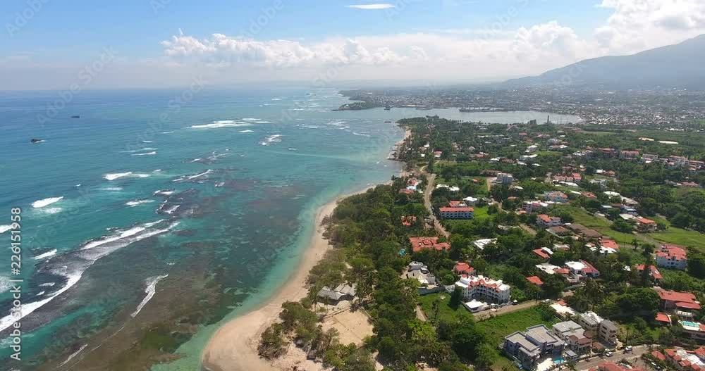 Tropical beautiful paradise islands. Top view. Aerial drone view video on sea waves and rocks, turquoise water. Shot in 4k Tropical beautiful paradise islands. Top view. Aerial drone view video on sea waves and rocks, turquoise water. Shot in 4k