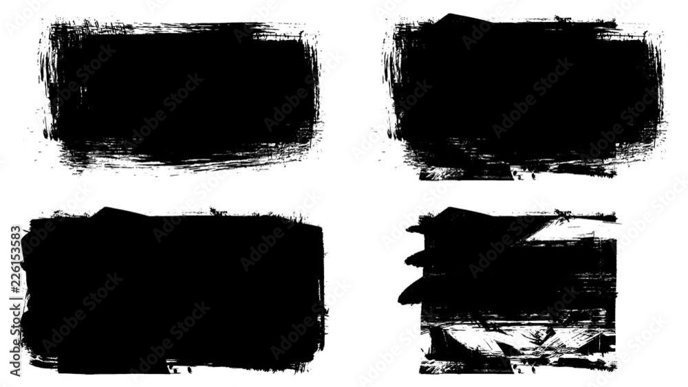 Looping Underline Set of grunge brush stroke. Abstract hand - painted element. Underline ...