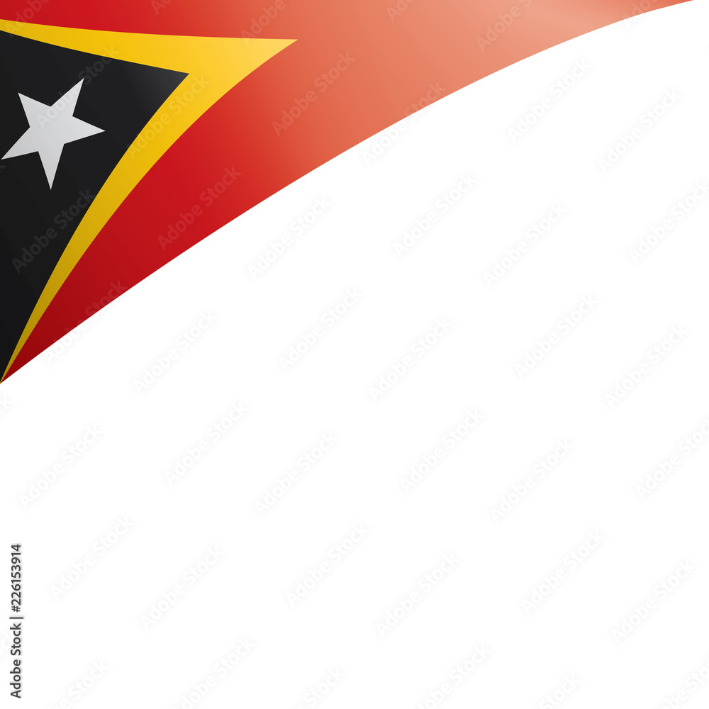east timor flag, vector illustration on a white background east timor flag, vector illustration on a white background