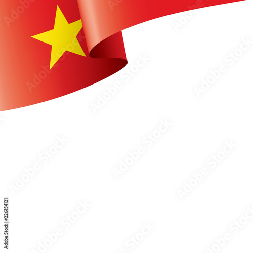 Vietnam flag, vector illustration on a white background