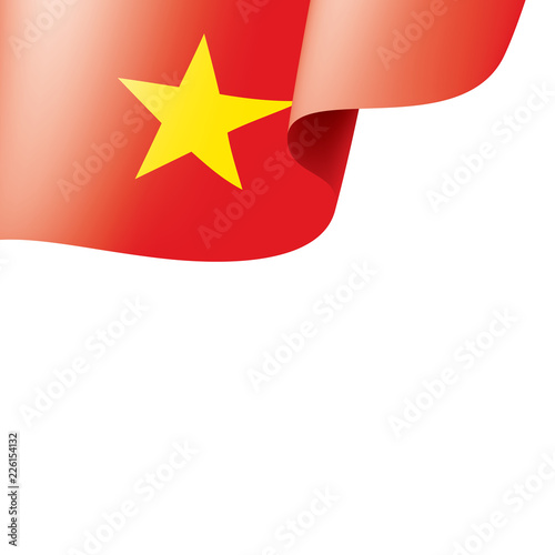 Vietnam flag, vector illustration on a white background