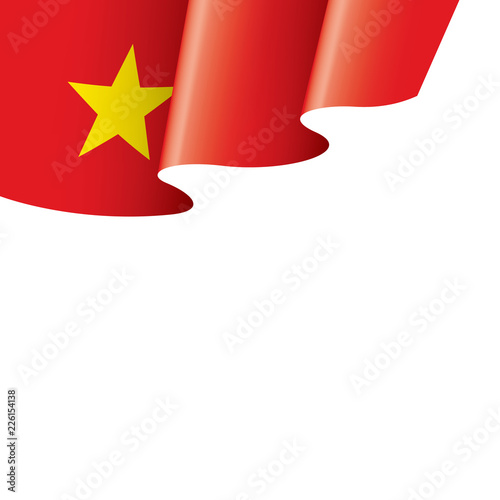 Vietnam flag, vector illustration on a white background