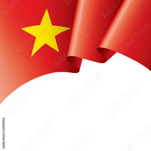 Vietnam flag, vector illustration on a white background