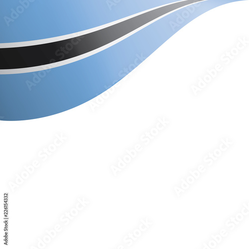 Botswana flag, vector illustration on a white background