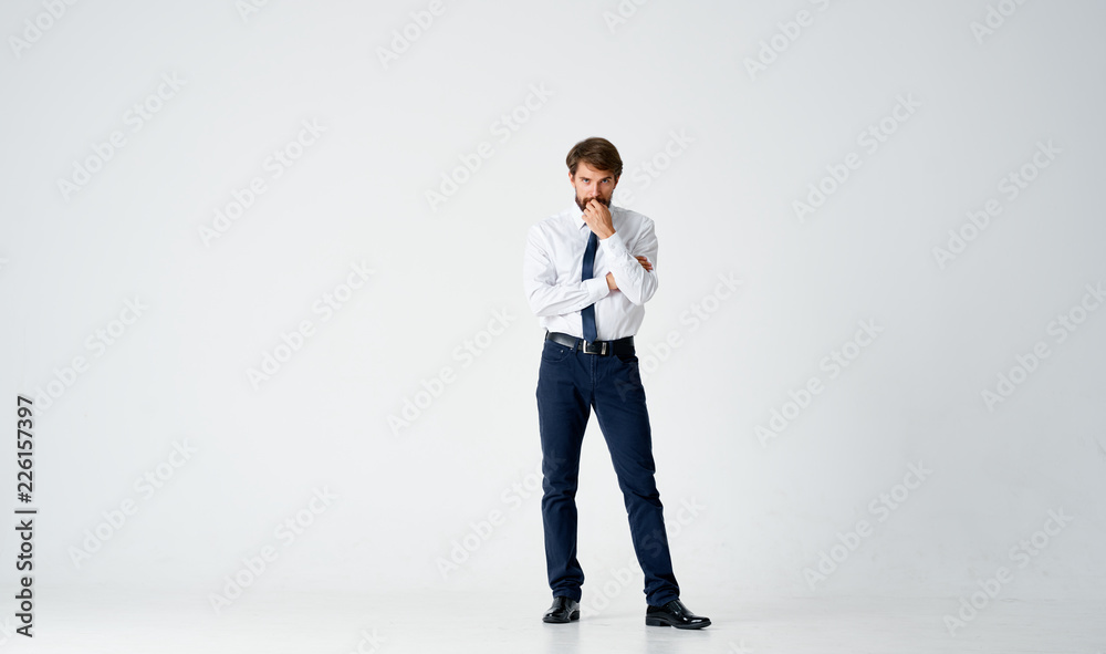 business man thinks business man thinks