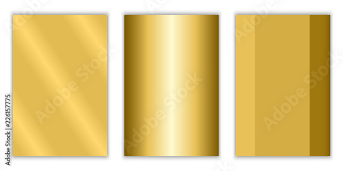 Gold gradient background vector texture metallic. Golden light and shine. Editable template flyer background for banner design, web, cover, poster, mobile app. 