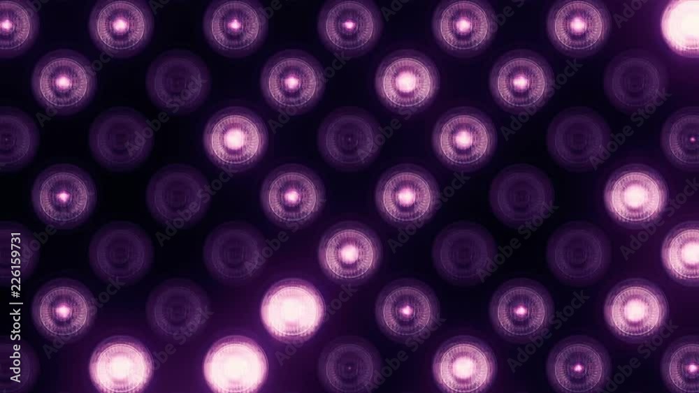 Animation of flashing light bulbs on led wall or projectors for stage lights. Animation of seamless loop. Animation of flashing light bulbs on led wall or projectors for stage lights. Animation of seamless loop.
