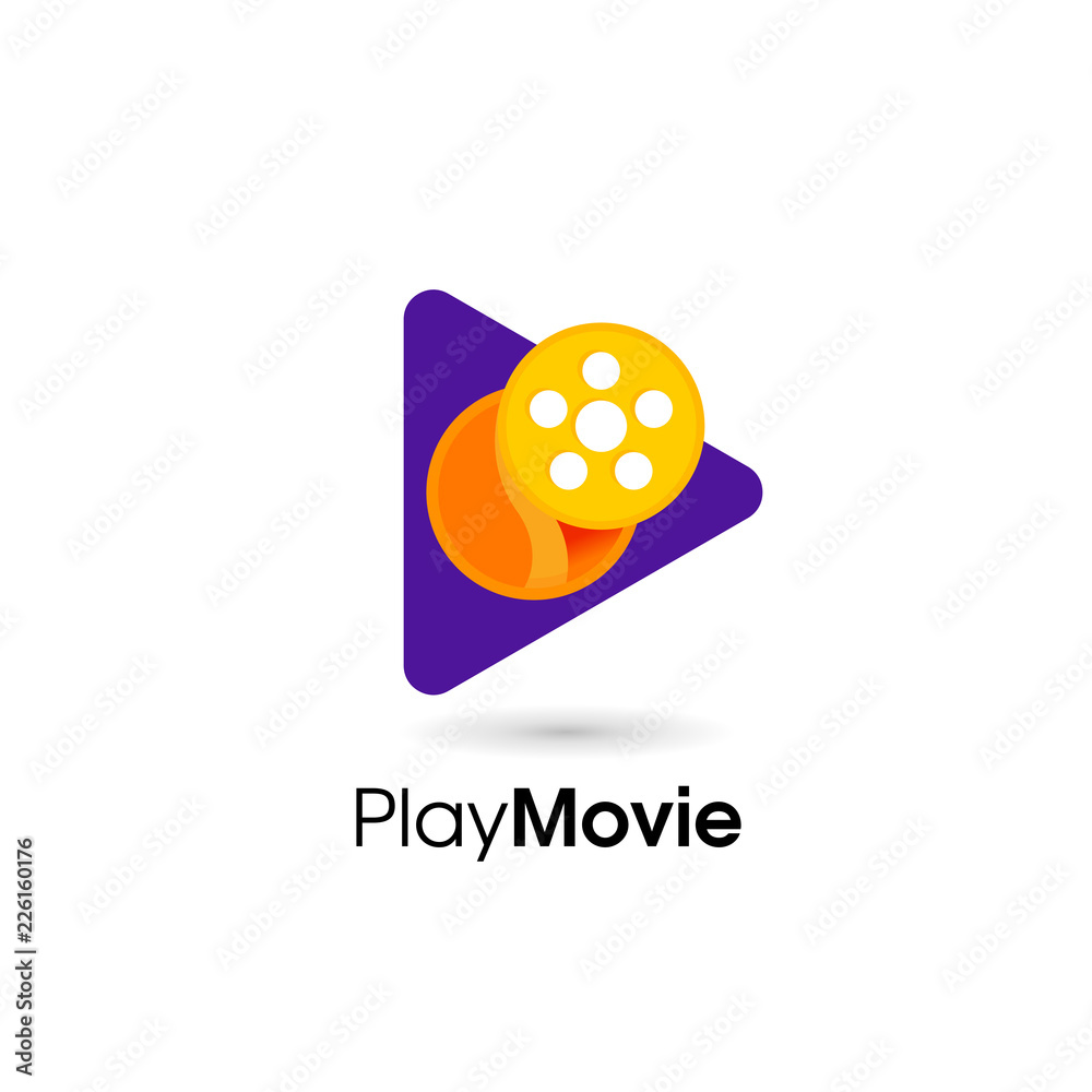 play movie icon design. movie vector symbol design