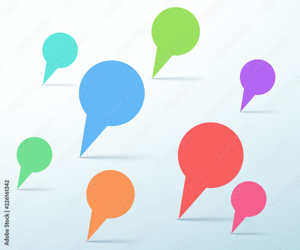 Vector Speech Bubbles Upright Page Template Design Vector Speech Bubbles Upright Page Template Design