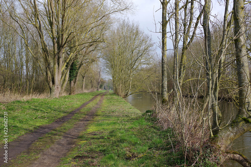 chemin au bord de la rivière Sensée a Paillencourt 