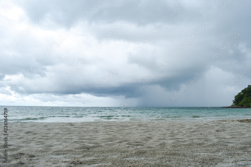 Rain storm of the sea. In the evening. Rain storm of the sea. In the evening.