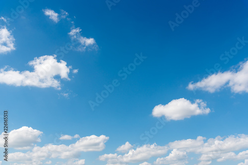 The vast blue sky and clouds sky.