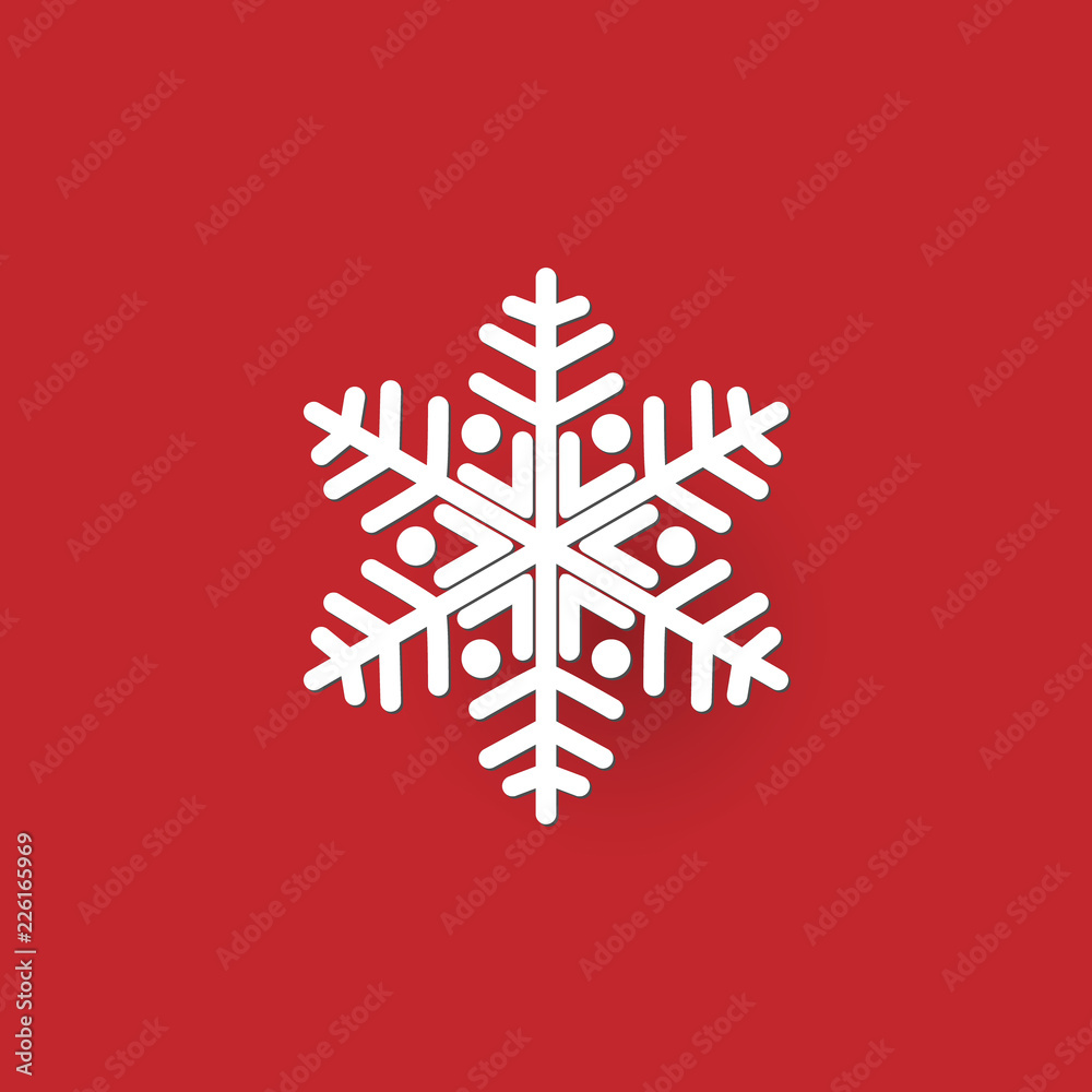 Christmas snowflake icon and sign design on red and green background
Christmas snowflake icon and sign design on red and green background