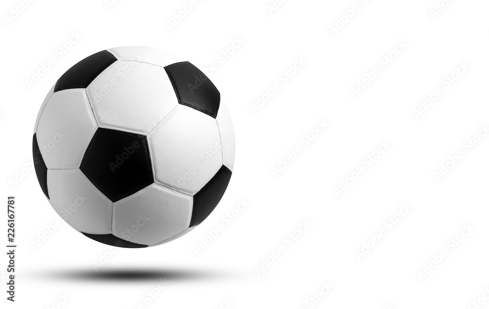 Soccer ball isolated on white background.