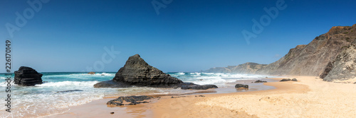 Panorama of Praia do Castelejo