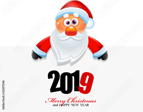 SantaClaus. Merry Christmas and Happy New Year. 2019