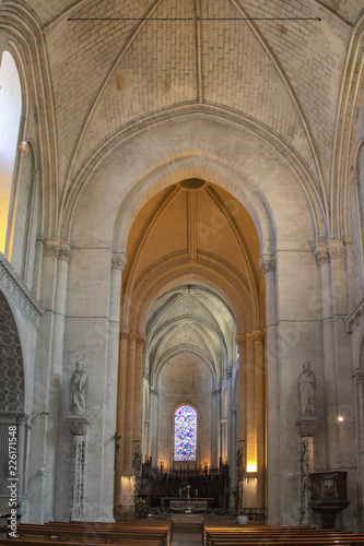 Saumur. Intérieur de l'église Notre-Dame de Nantilly. Maine et Loire. Pays de Loire