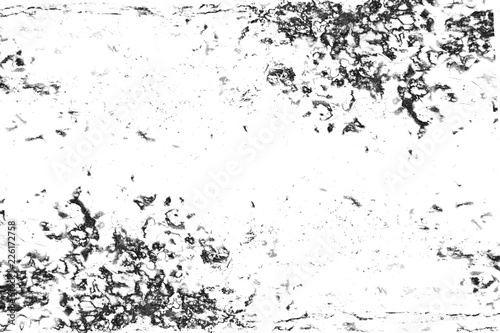 Background of black and white. Abstract monochrome texture. Pattern of cracks, dust and stains. For design or decoration.