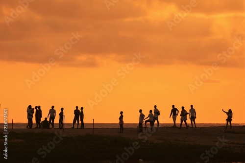 people at sunset