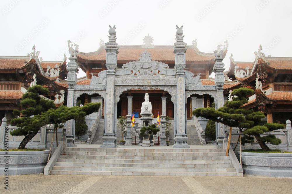 Fototapeta premium A pagoda at Fansipan cable car station, Vietnam