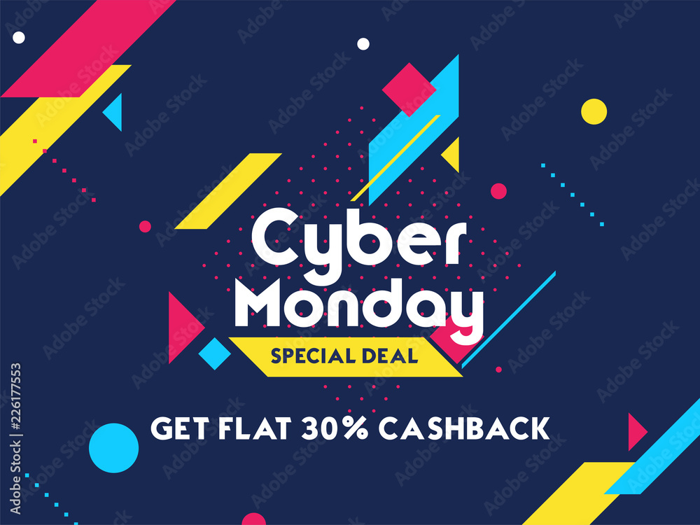 Free Vector  Flat cyber monday sale background