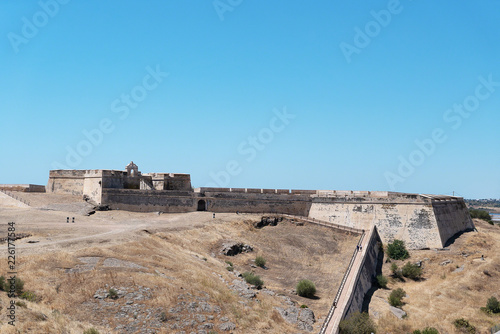 the citadel and the ramparts of the border town castro marim
