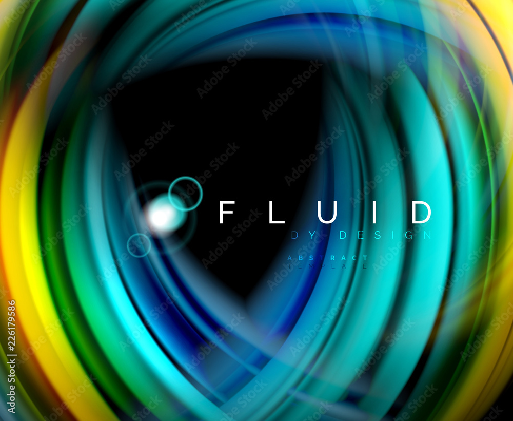 Fluid smooth wave abstract background, flowing glowing color motion concept, trendy abstract layout template for business or technology presentation or web brochure cover, wallpaper Fluid smooth wave abstract background, flowing glowing color motion concept, trendy abstract layout template for business or technology presentation or web brochure cover, wallpaper