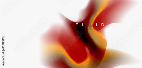Fototapeta Naklejka Na Ścianę i Meble -  Mixing liquid color flow abstract background. Trendy abstract layout template for business or technology presentation, internet poster or web brochure cover, wallpaper