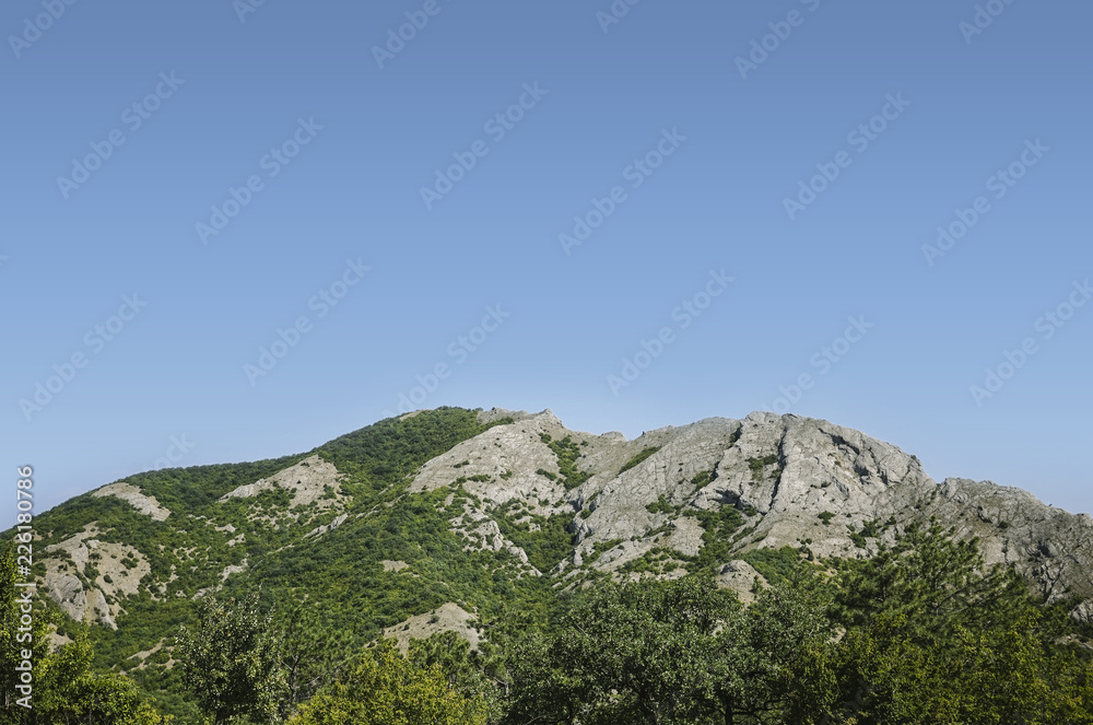 Mountains in Crimea, Russia. Panoramic view