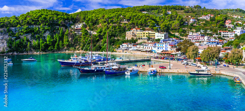 Picturesque Alonissos island - relaxing tranquil hollidays in Greece. Patitiri bay. Sporades photo