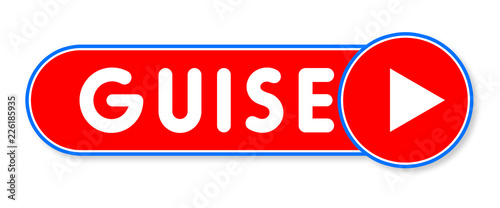 Photography Guise - white text written on a red banner on white background