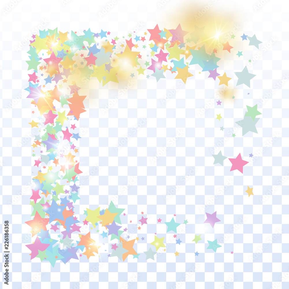 Star falling confetti background. Star falling confetti background.