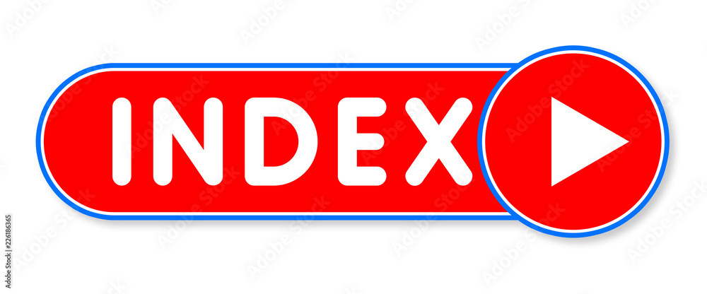Index - white text written on a red banner on white background Index - white text written on a red banner on white background