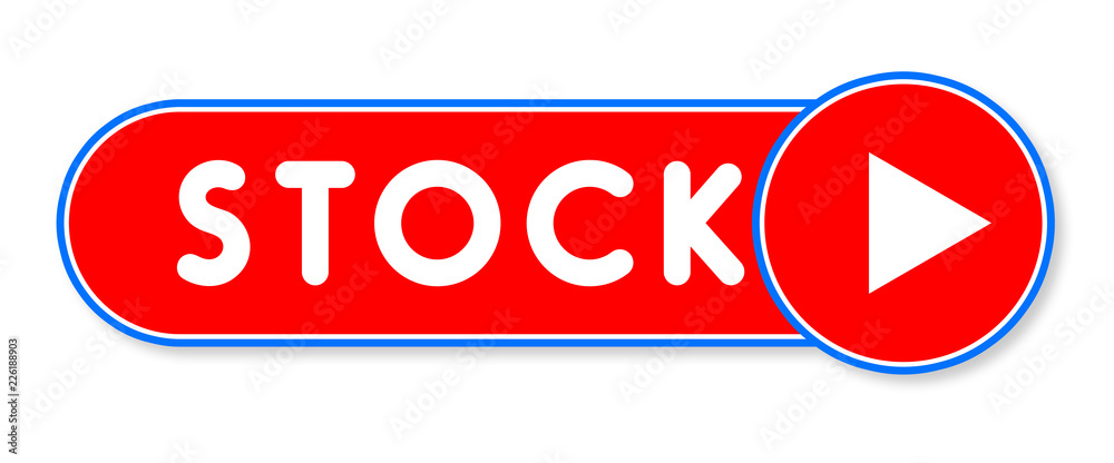 Stock - white text written on a red banner on white background Stock - white text written on a red banner on white background